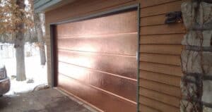 Solid Copper Garage Door