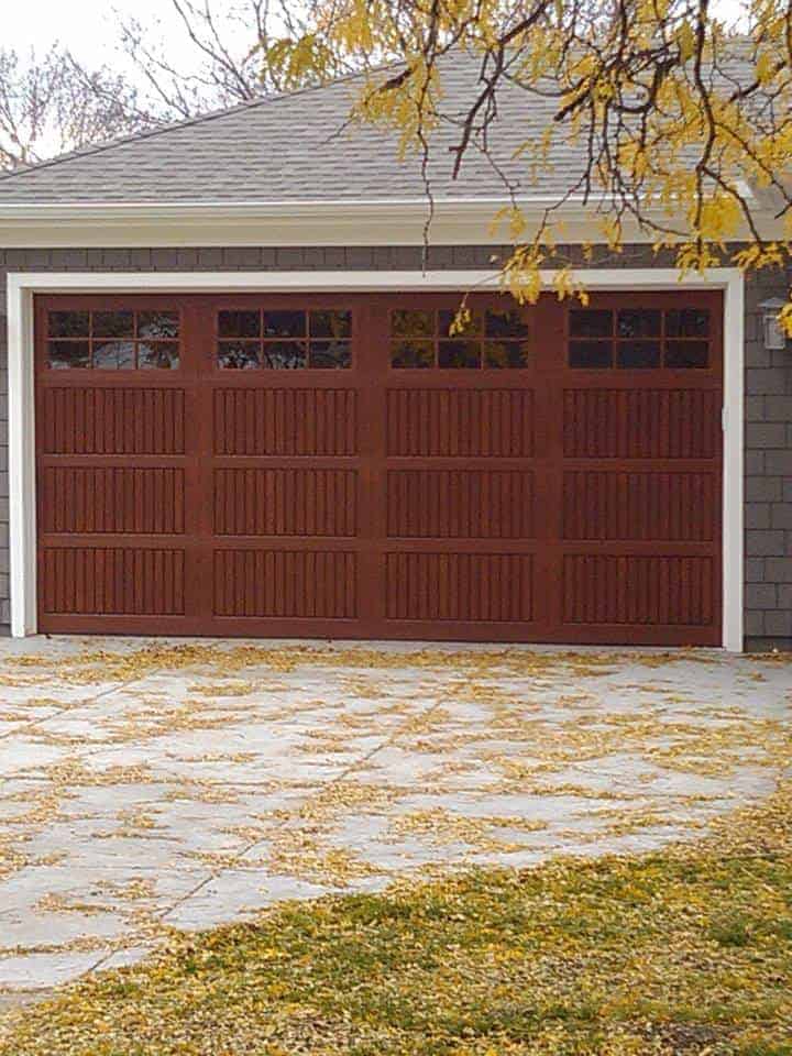 Wood Look Fiberglass Garage Door