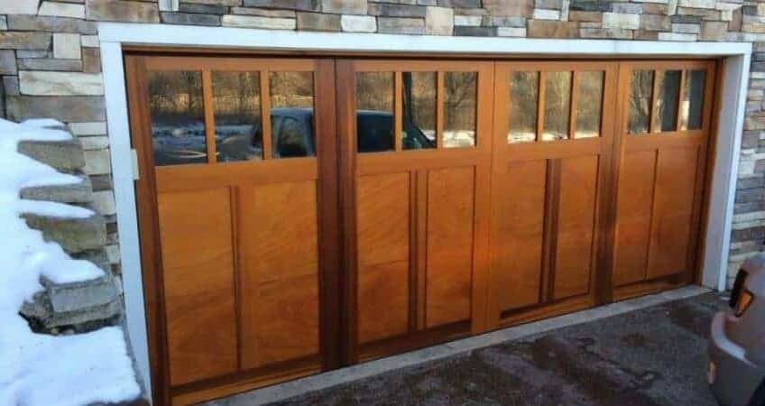 residential wood garage door