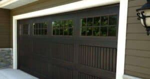 Fiberglass Garage door with narrow slates