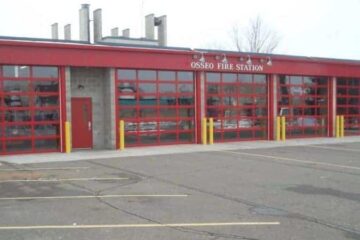 Sectional Aluminum & Glass Doors at the Osseo, MN Fire Deptartment