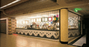 security grille inside St Paul Mn retail mall