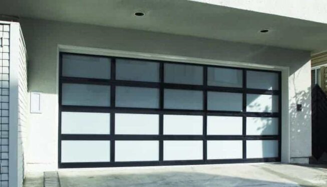 modern aluminum garage door
