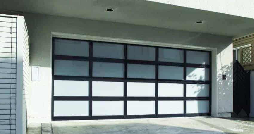 modern aluminum garage door