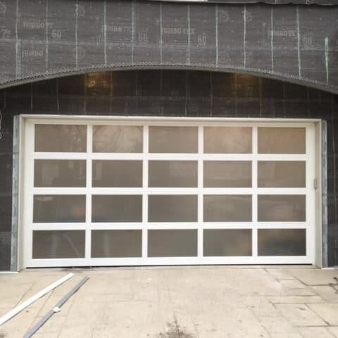 Modern Aluminum Garage Door Install in St. Louis Park