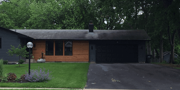 Black garage door