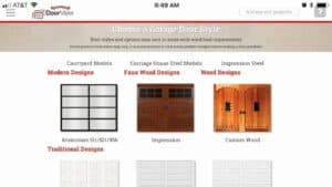 Garage door styles