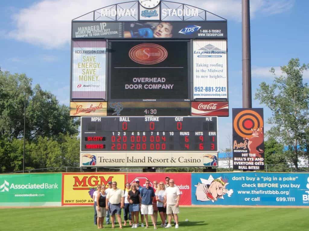 Overhead Door at the Midway Stadium St Paul Mn