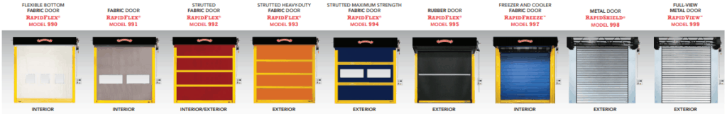 9 models of high speed doors