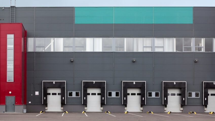 commercial overhead doors in truck loading station